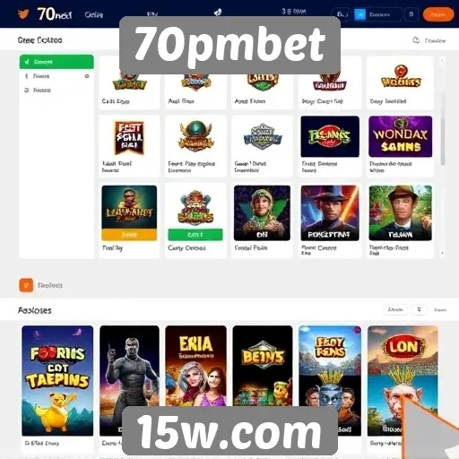 Opções de jogos disponíveis na plataforma 70pmbet