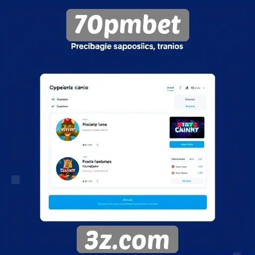 Experiência do usuário navegando no site 70pmbet
